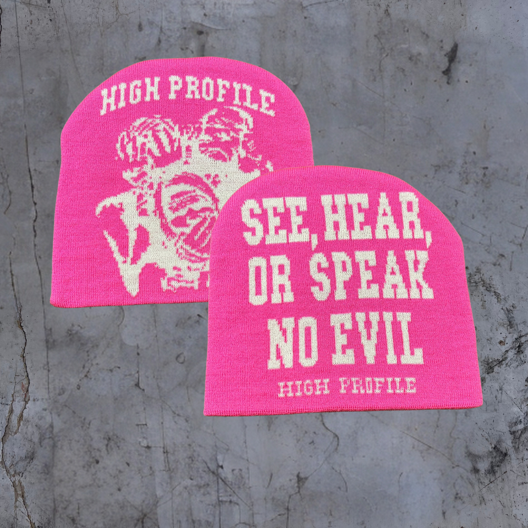 See No Evil Beanie — Pink