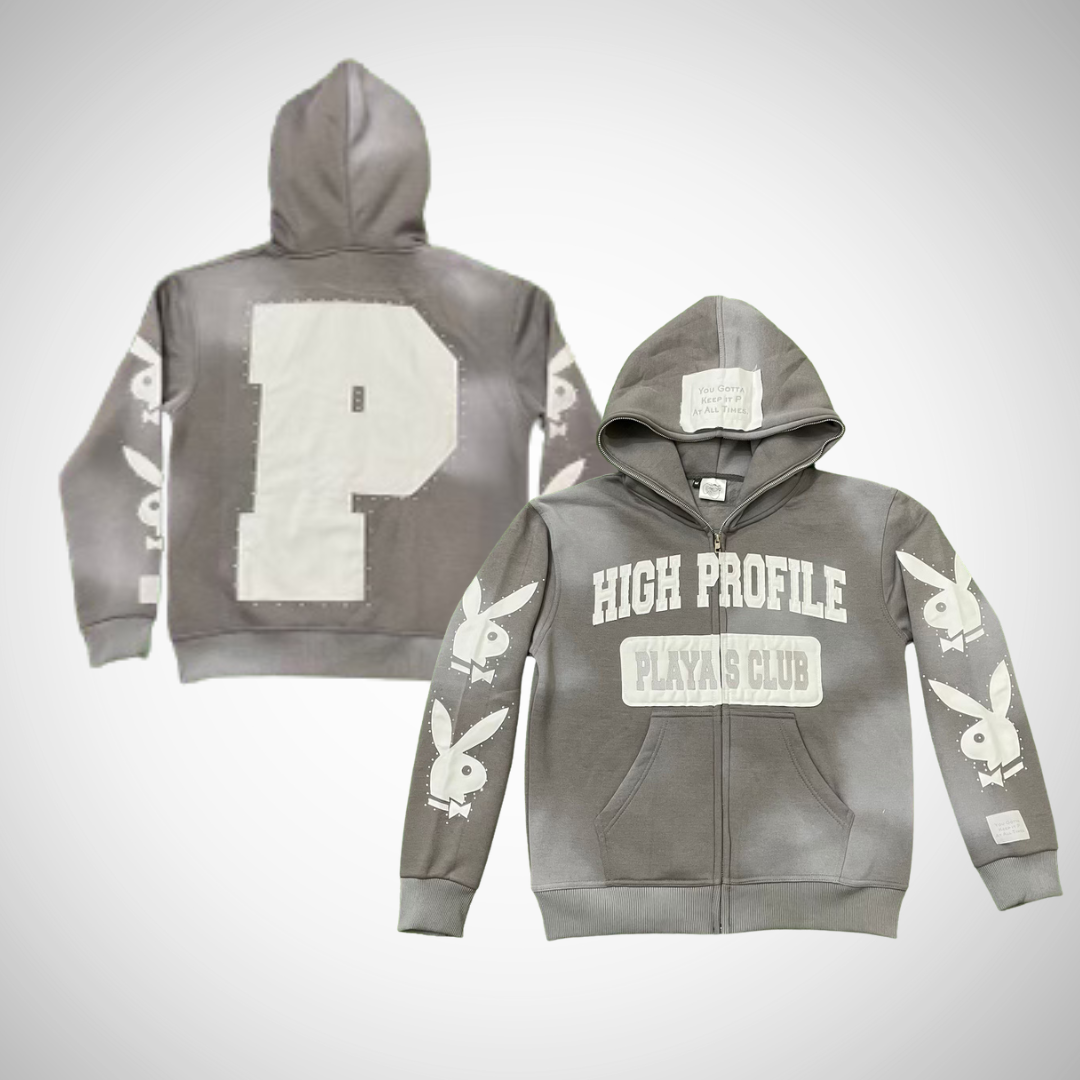 "Playas Club" Full Zip Hoodie