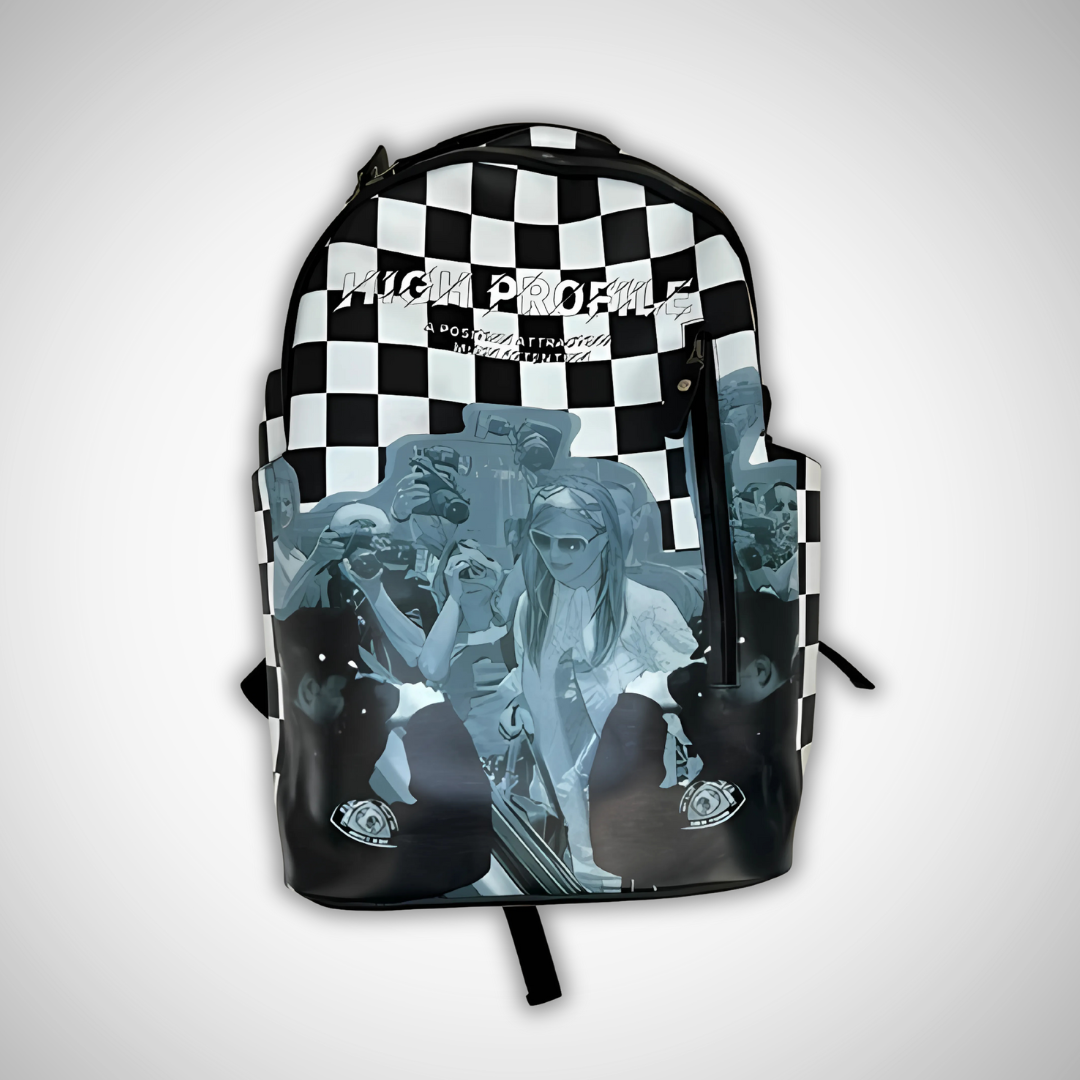 High Profile Checkered Backpack