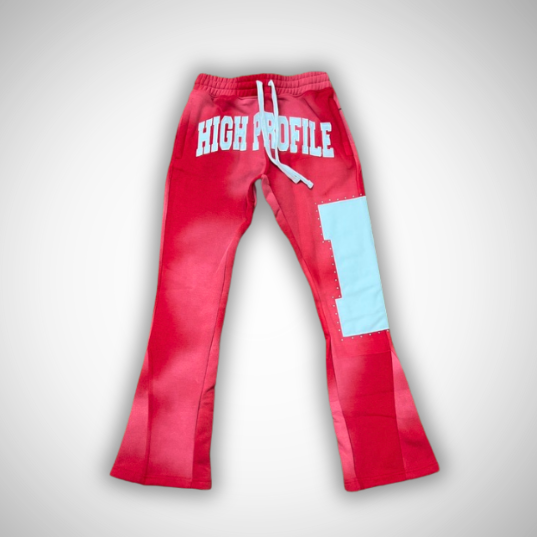 "Playas Club" Rhinestone Flare Joggers