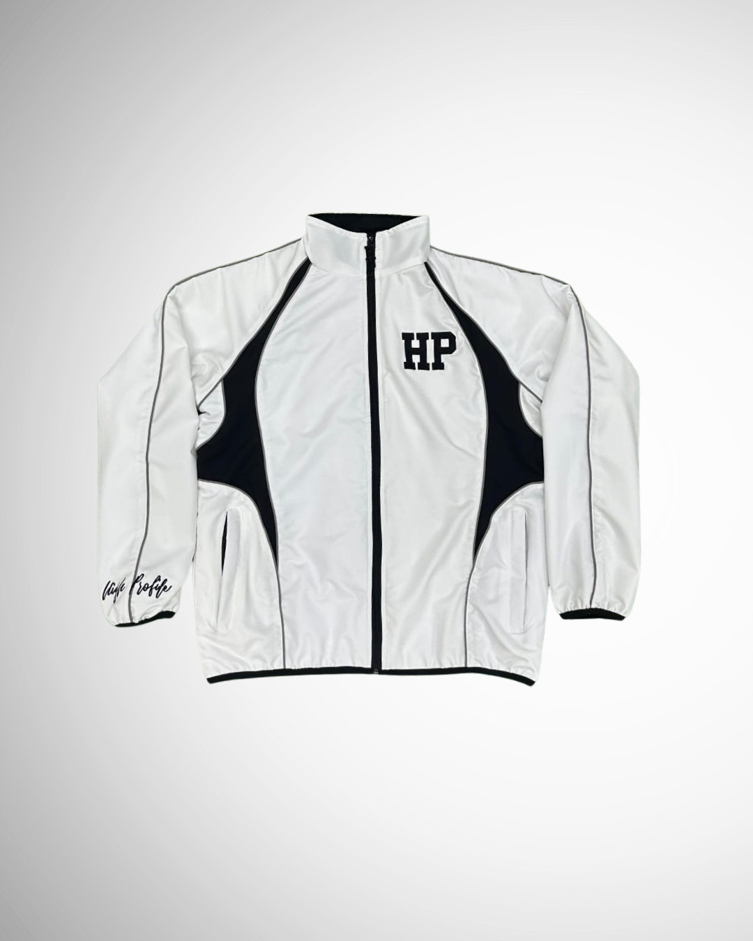 Kids High Profile Tech Jacket – WHITE / BLACK