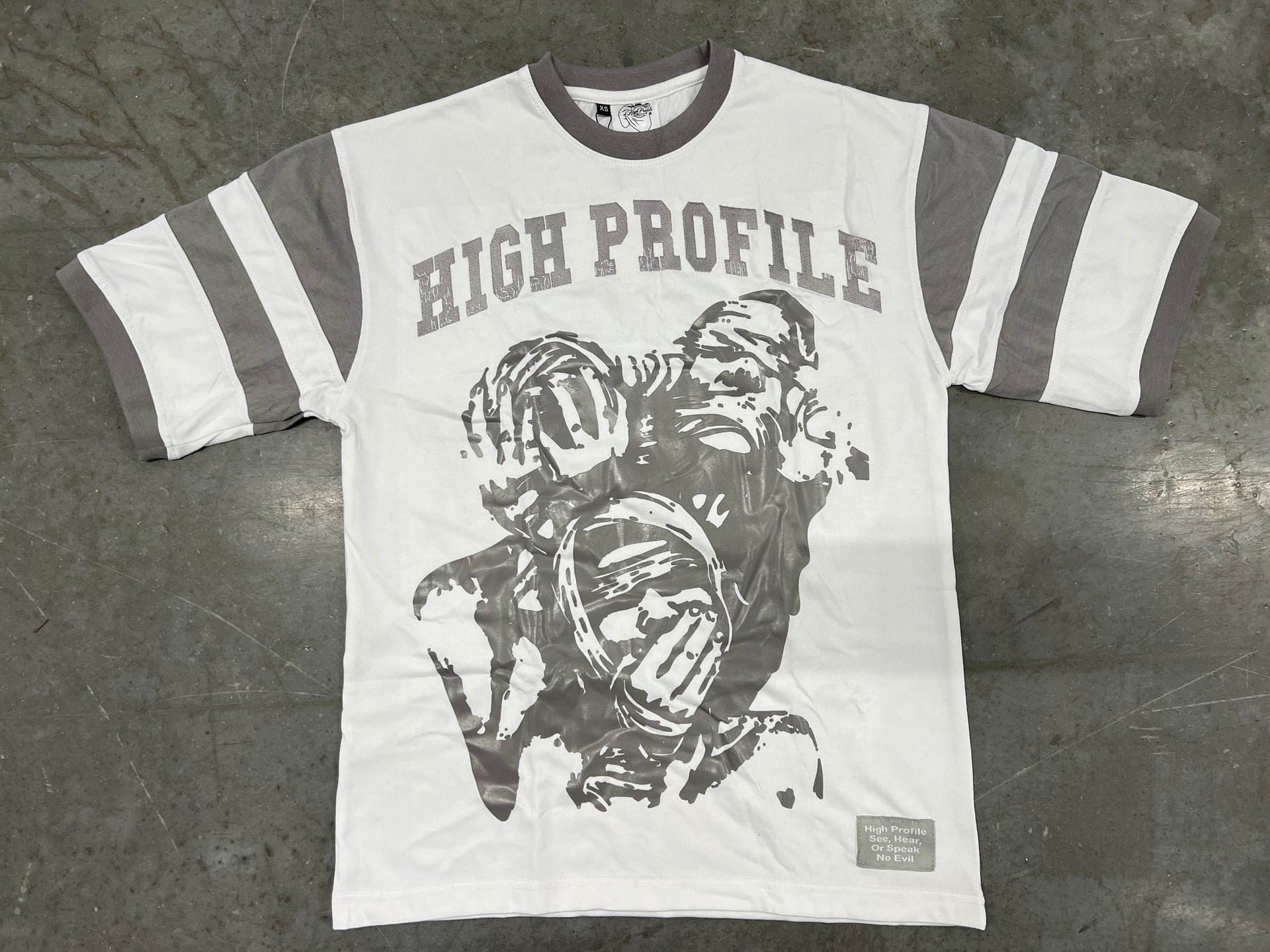 See No Evil Shirt － White/Grey