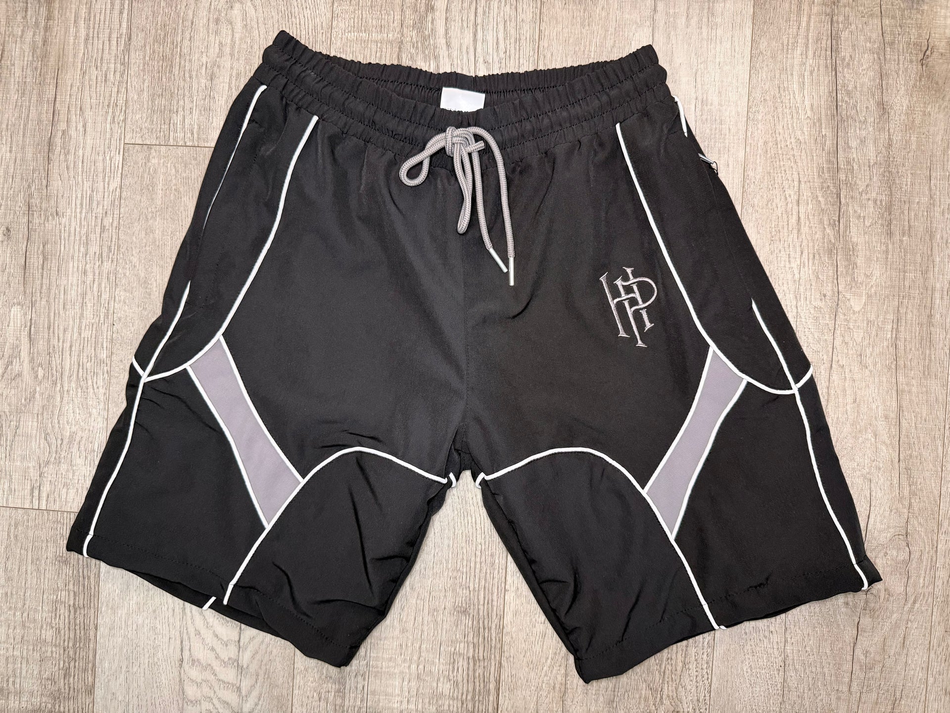 Signature Tracksuit Shorts (Black/Grey)