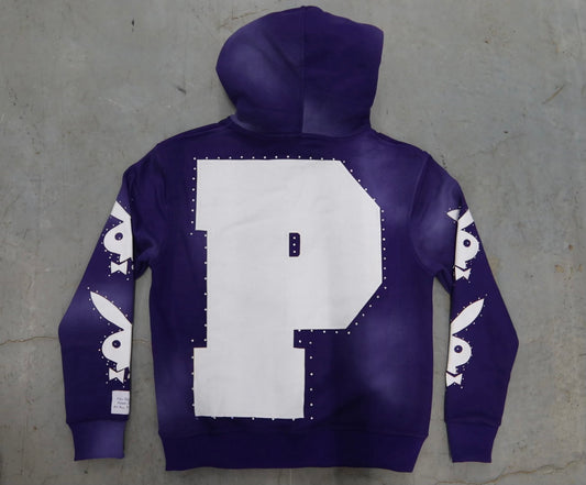 "Playas Club" Full Zip-Up Hoodie