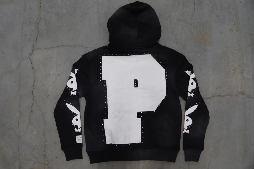 "Playas Club" Full Zip-Up Hoodie