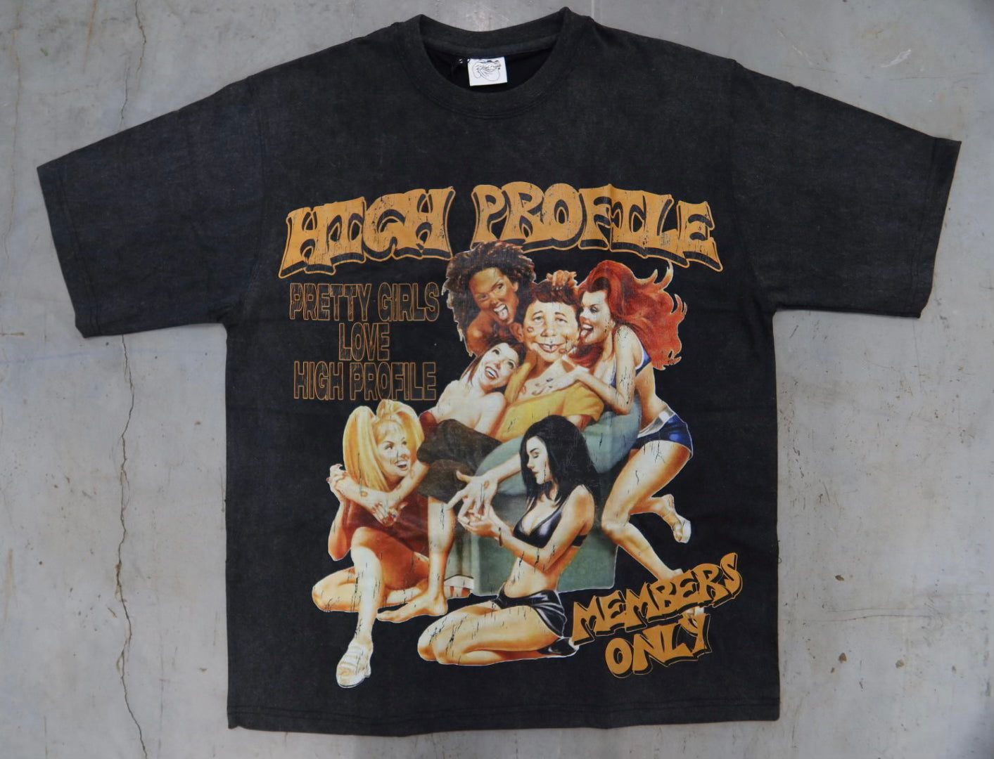 Premium Graphic T-Shirt "Pretty Girls Love High Profile" (acid black)