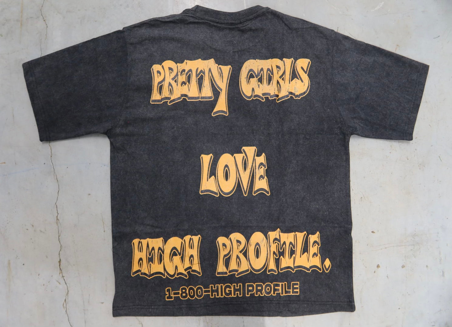 Premium Graphic T-Shirt "Pretty Girls Love High Profile" (acid black)