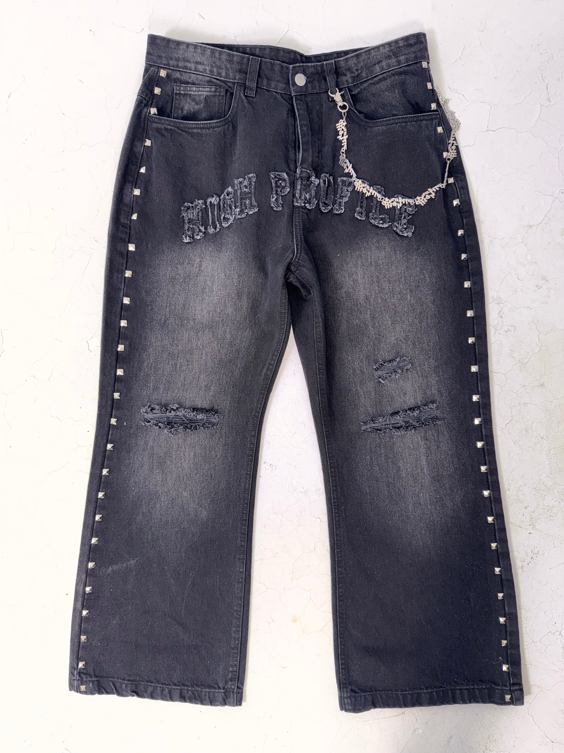 Black Flare Denim Jeans