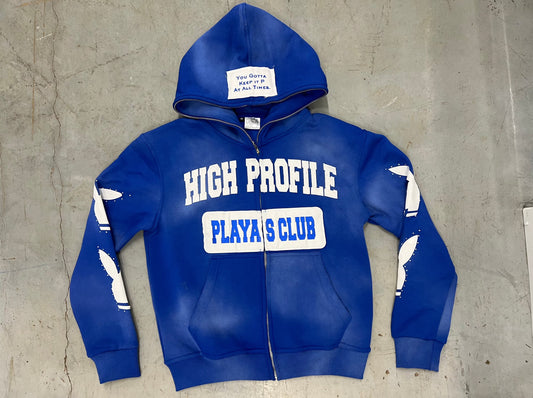 "Playas Club" P Rhinestone Hoodie