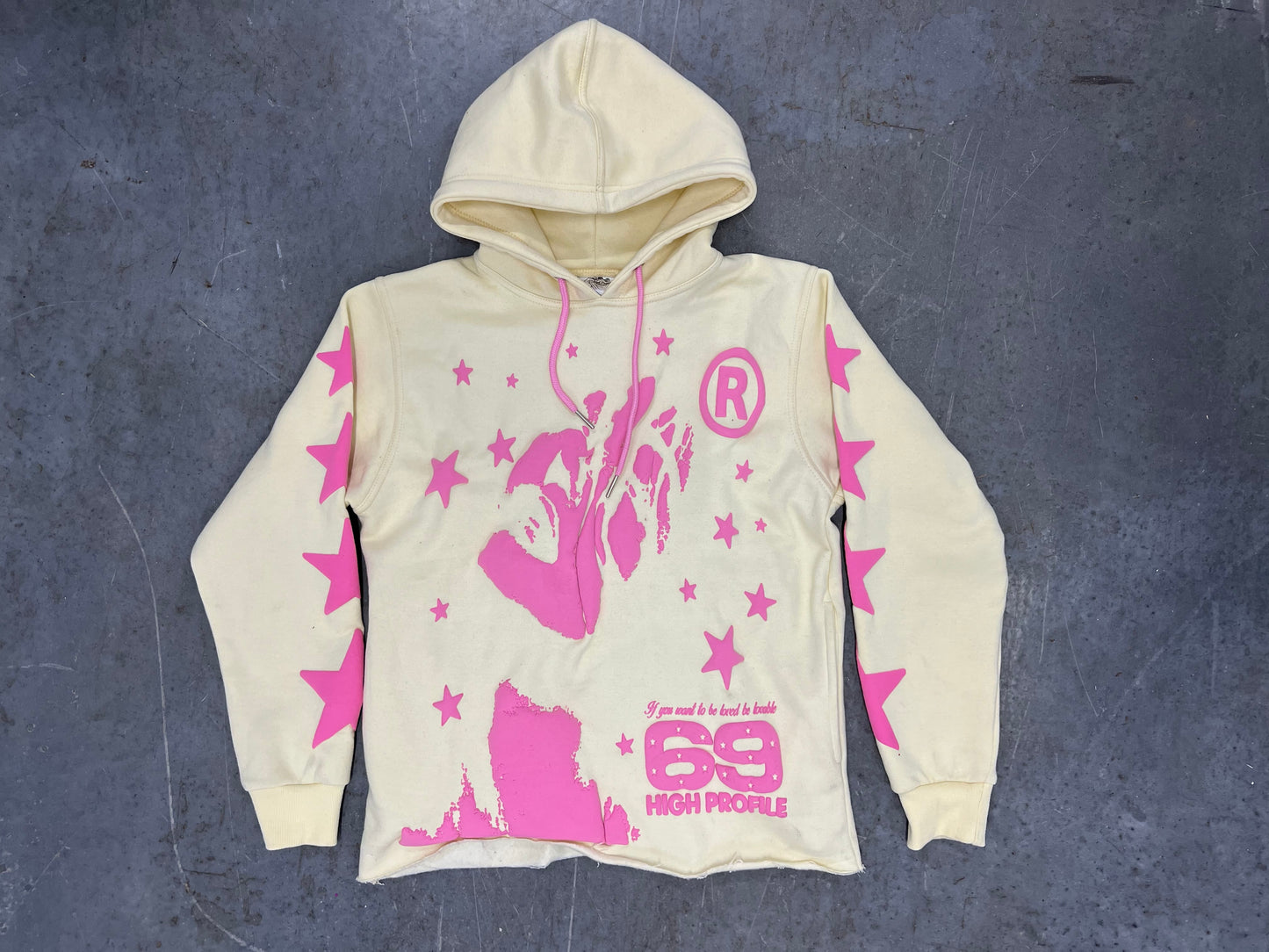 Lover Club Hoodie (cream | pink)