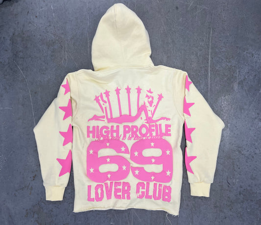 Lover Club Hoodie (cream | pink)