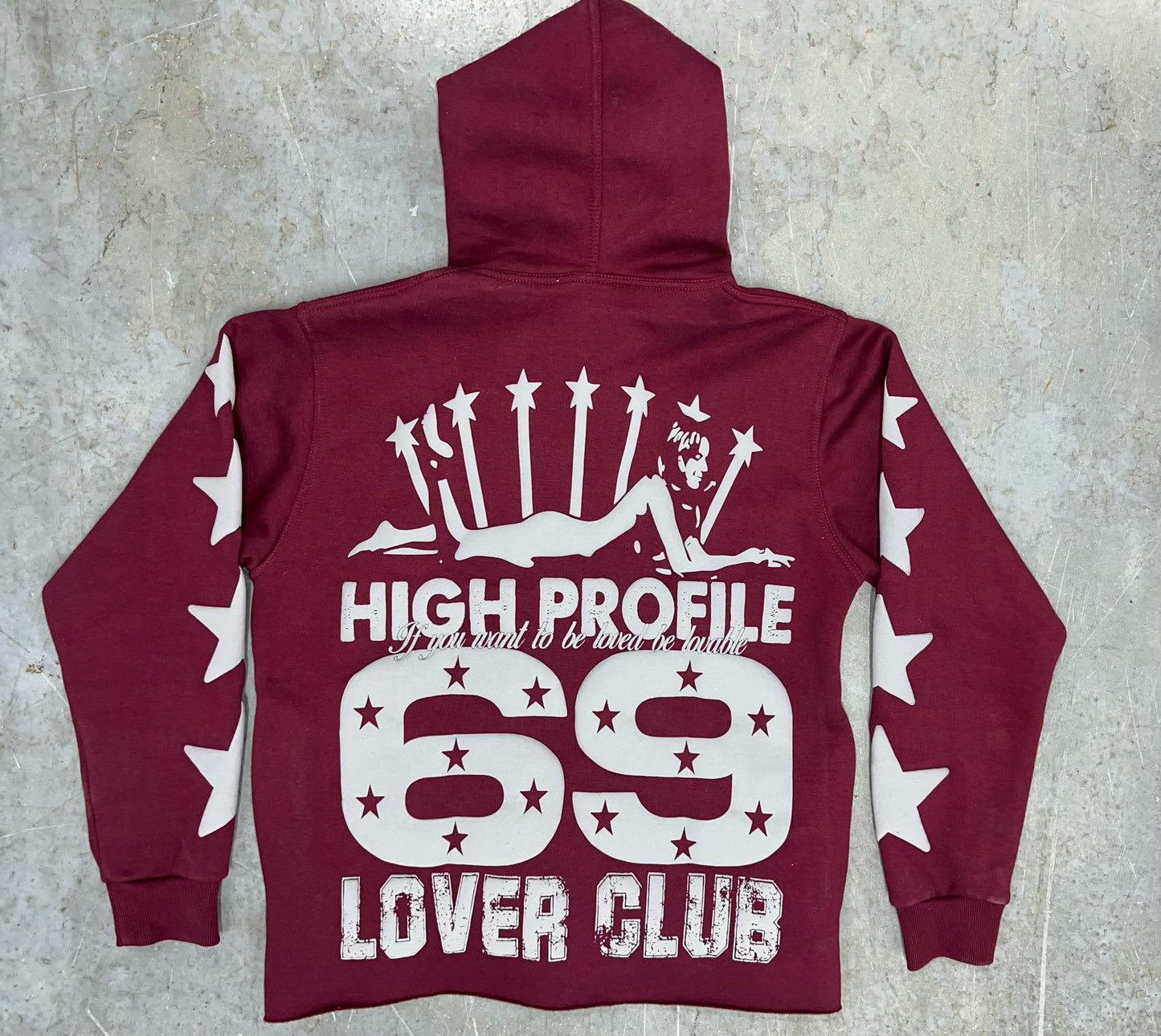 Lover Club Hoodie (burgundy | grey)