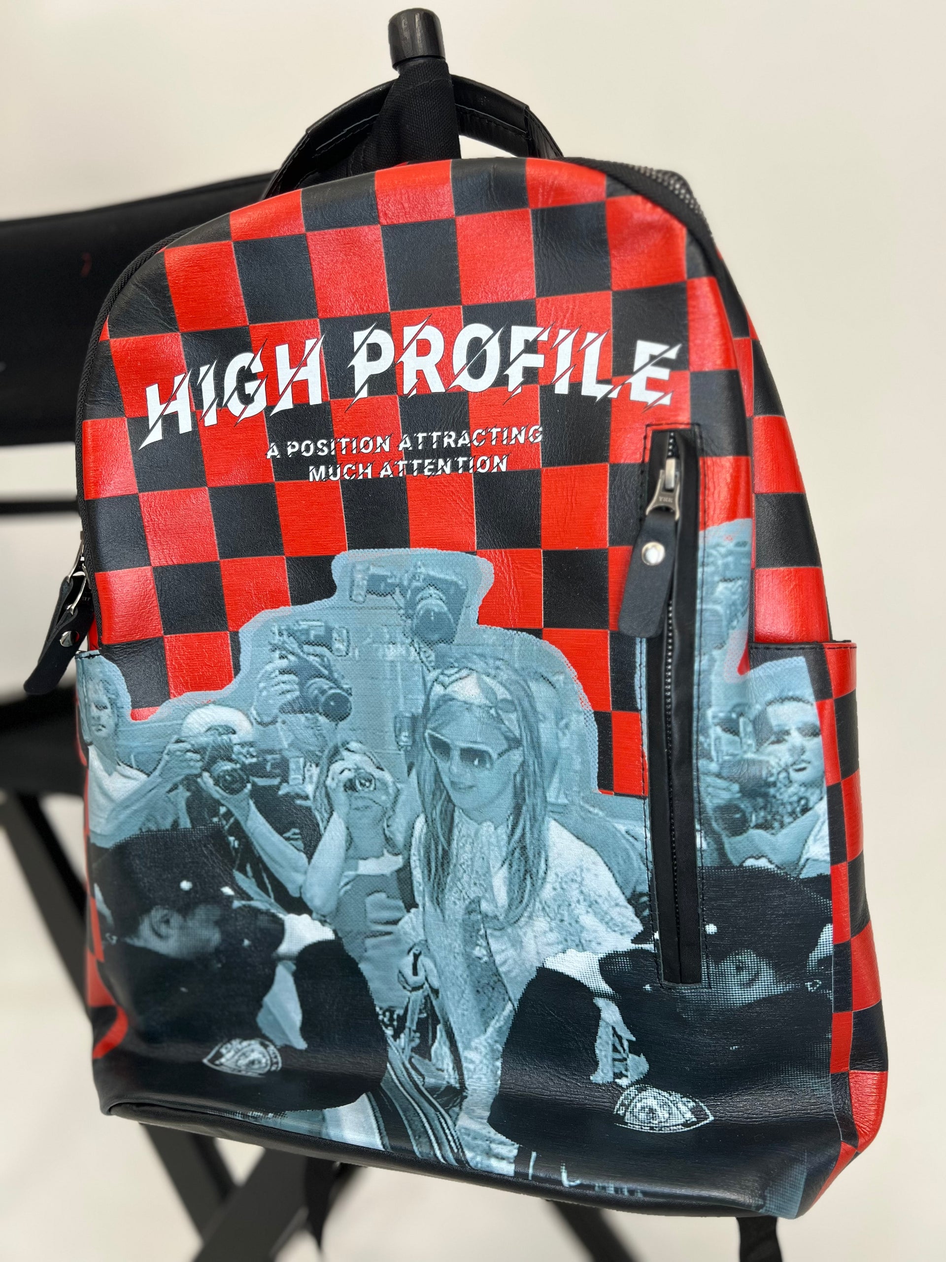 High Profile Checkered Backpack