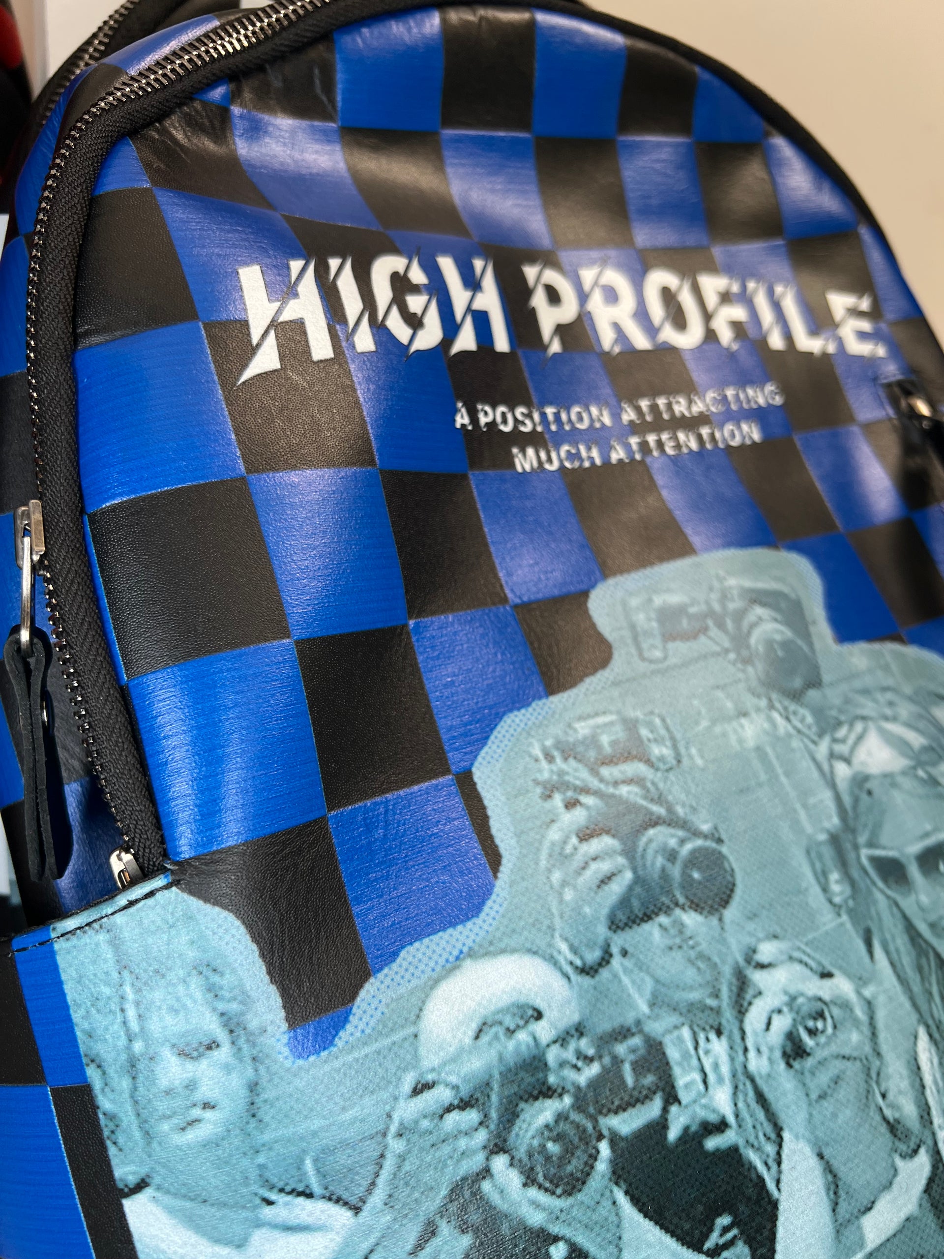 High Profile Checkered Backpack