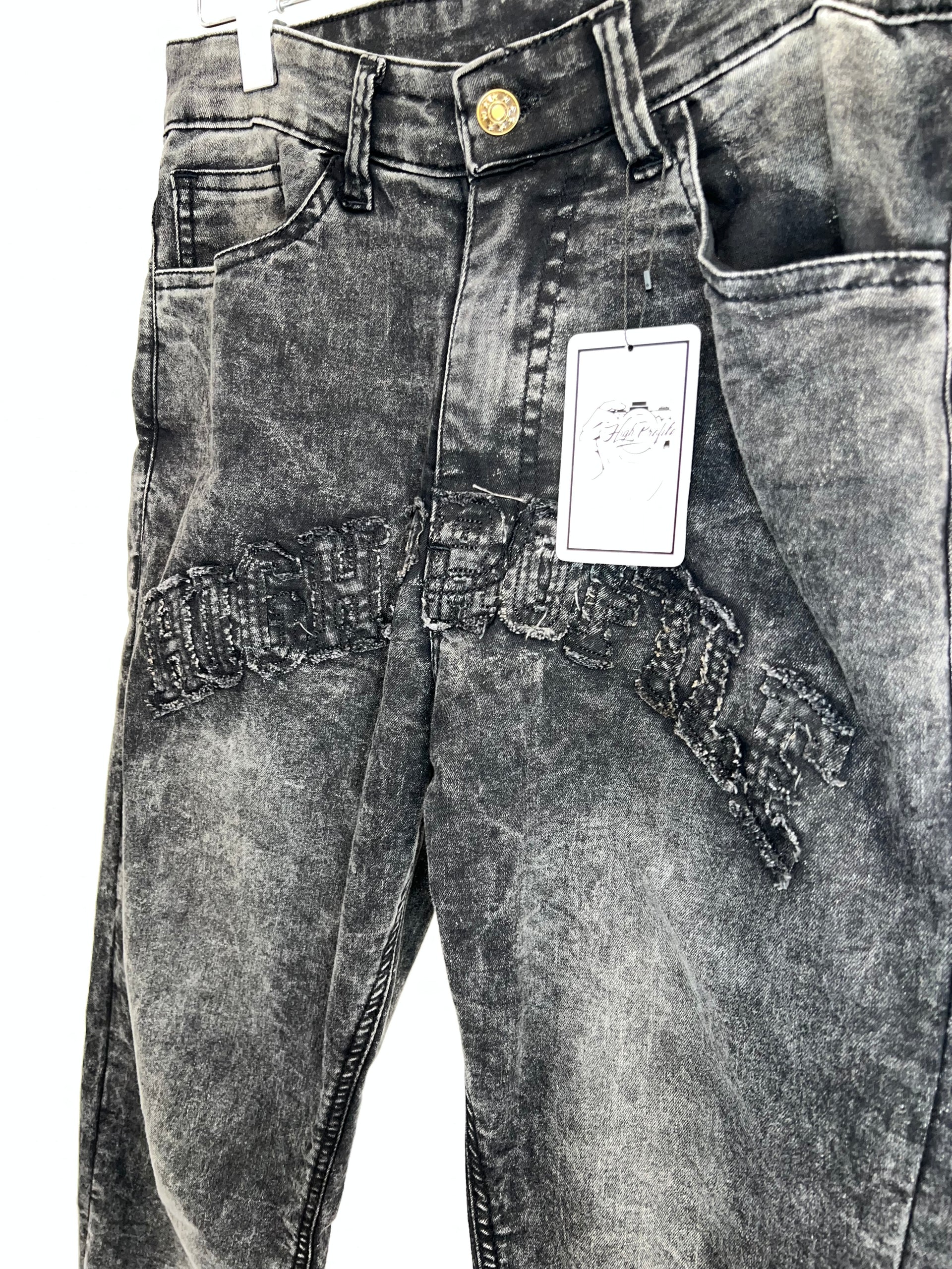 High Profile Exclusive Black Denim Acid Washed Jeans